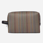 The Signature Stripe Coated Canvas Travel Wash Bag by Paul Smith.