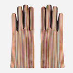 The Women's Signature Stripe Leather Gloves by Paul Smith.