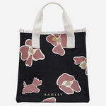 The Black Abstract Floral Small Open Top Grab Bag by Radley.
