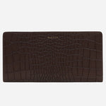 The Coin Street Faux Croc Dark Oak Large Bifold Purse by Radley.