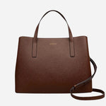 The Dukes Place Texture Chocolate Brown Medium Zip Top Multiway Bag by Radley.