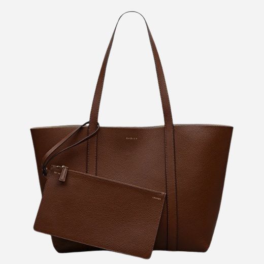 The Hanbury Row Chocolate Brown Large Reversible Open Top Tote Bag by Radley.