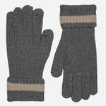 The Knitters Lane Dark Grey Gloves with Contrasting Stripe by Radley.