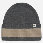 The Knitters Lane Dark Grey Hat with Contrasting Stripe by Radley.