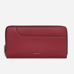 The Pockets Carmine Leather Large Zip Around Wallet by Radley.