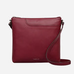 The Pockets Carmine Red Leather Small Zip Top NS Cross Body Bag by Radley.