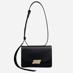 The The Belsize Black Leather Small Flapover Shoulder Bag by Radley.