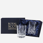 The Edinburgh Star 2 x 38 mL Large 'On the Rocks' Tumblers by Royal Scot Crystal.