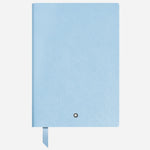 The Fine Stationery Medium Pale Blue Sartorial Leather Notebook with Lined Pages by Montblanc.