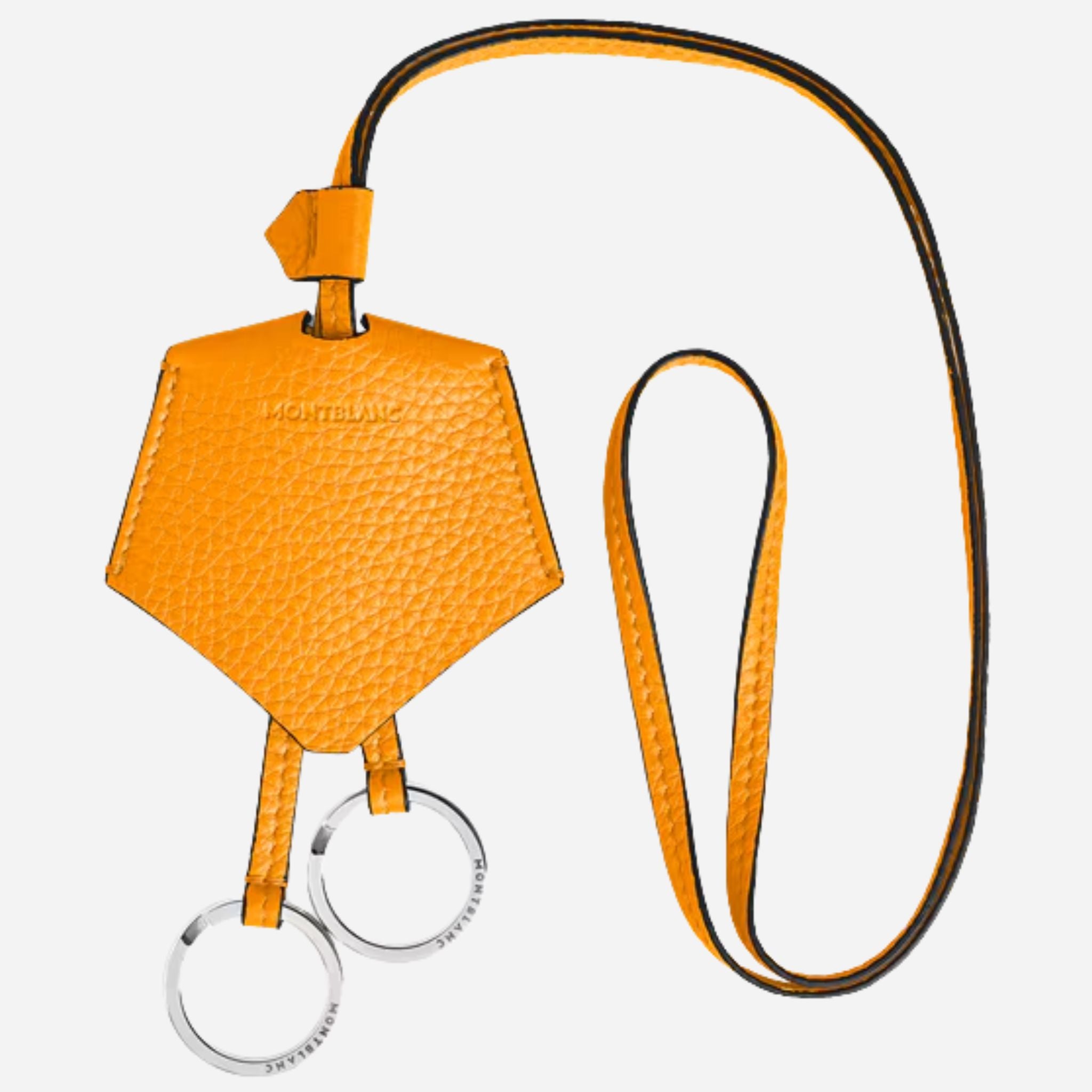Montblanc Grained Saffron Leather Key Holder with Carry Loop