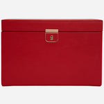 The Palermo Red Leather Large Jewellery Box by WOLF.