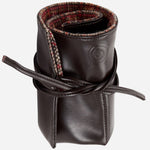 The WM Brown Faux Leather and Tweed Watch Roll Out with 6 Wraps by WOLF.