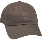 The Derrel Brown Cotton Cap with Embroidered Patch Logo by BOSS.