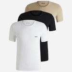 3-Pack of Regular Fit Cotton Crew Neck Assorted T-Shirts With Logo