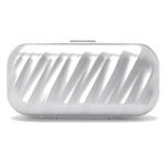 This 19 Degree Aluminium Silver Sunglasses Case by TUMI is made out of sturdy aluminium with a soft-touch lining.