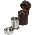 This WOLF 1834 x WM Brown Negroni Astuccio Beverage Case is made from plain leather.