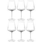 georg jensen set of 6 bernadotte red wine crystal glasses