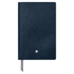 The Montblanc indigo leather A7 lined notebook.