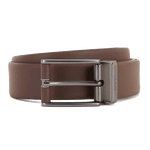 BOSS Gunmetal Buckle Ofelix Brown Leather Reversible Belt