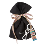 You will receive this Paul smith Signature Stripe Tag Metal Keyring inside a black dust bag.