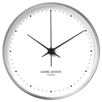 The Georg Jensen HK white stainless steel 30cm wall clock.