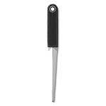 This Montblanc Steel and Saffiano Leather Letter Opener has the snowcap emblem in a dome at the top for branding.