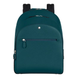 This Montblanc Sartorial Cyprus Blue Medium Backpack 3 Compartments has a front zip pocket for exterior organisation.