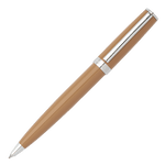 This Gear Icon Camel & Chrome Ballpoint Pen is by Hugo Boss.
