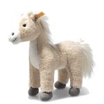 This Soft Cuddly Friends Gola the Standing Horse is designed by Steiff.