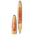 Montblanc's Meisterstück The Origin Collection Coral Solitaire LeGrand Rollerball Pen is made with gold-plating and precious resin.