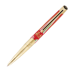 This S. T. Dupont 24hr du Mans Défi Millenium Red & Gold Ballpoint Pen is made with brass coated in gold.