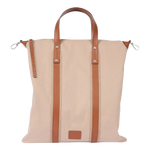 This Paul Smith Ecru Duffle Tote Bag With Tan Leather Trim is finished with cowhide leather trims that are in tan brown to compliment the ecru base.