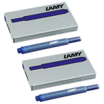 The LAMY blue pack of five ink cartridges.