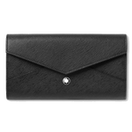 Montblanc's Sartorial Black Leather Continental Wallet 12CC in saffiano leather.