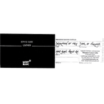This Montblanc leather piece comes with a leather service guide.