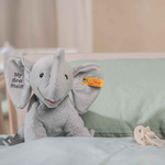 Steiff's My First Steiff Ellie the Elephant is machine washable.