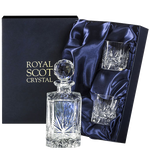 This Edinburgh Star Square Whisky Set will be presented inside a Royal Scot Crystal gift box.