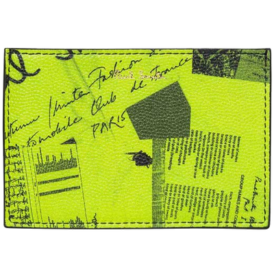 paul smith lime green 2cc show collage card holder