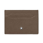 Montblanc's Sartorial Mastic Leather Card Holder 5CC has the brand's iconic snowcap emblem.