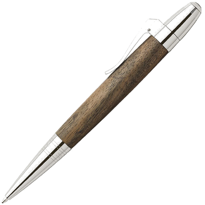 graf von faber castell magnum series walnut wood ballpoint pen