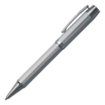 The Hugo Boss chrome-plated Bold ballpoint pen employs a smooth twist mechanism to release its nib.