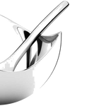 georg jensen bloom salt cellar with spoon stainless steel side 2