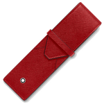 Sartorial 2 Pen Pouch In Red Leather By Montblanc