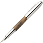 This Graf von Faber Castell Walnut Wood Magnum Series Fountain Pen features a grained wood barrel.