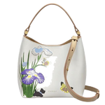 Radley's RHS25 Small Open-Top Chalk Leather Crossbody Bag is made from smooth cowhide leather with polished gold trims.