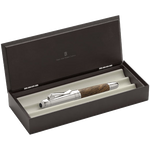 graf von faber castell magnum series walnut wood rollerball pen packaging