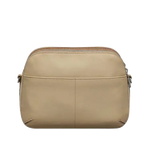 2 dukes place stone leather medium ziptop cross body bag 110669