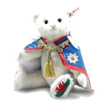 Steiff's Catherine Princess of Wales Teddy Bear is made out of a cotton and mohair blend so it is soft to the touch.