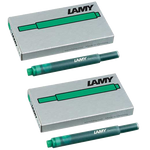 The LAMY green pack of five ink cartridges.