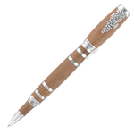 Cap screwed on the end of the Tire-Bouchon oak timber rollerball pen by Montegrappa.